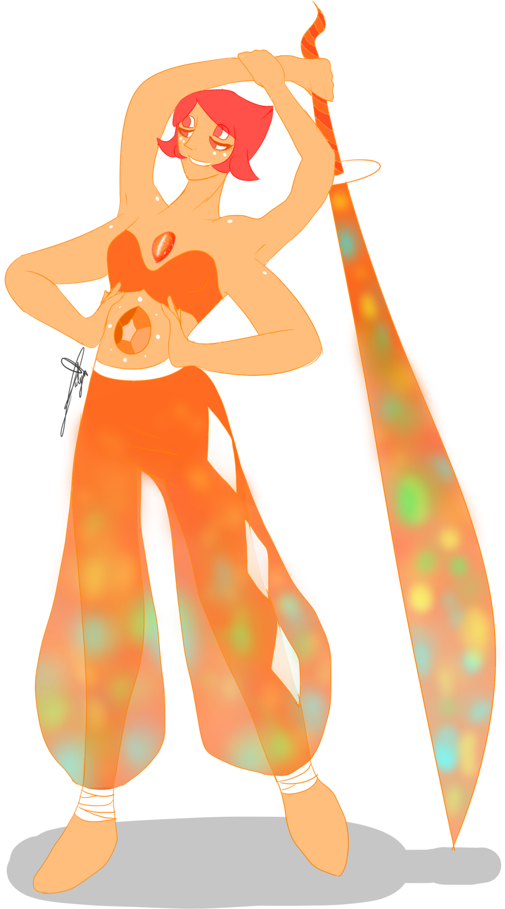 Gem Fusion - Fire Opal Crystal Gem (1024x1824)