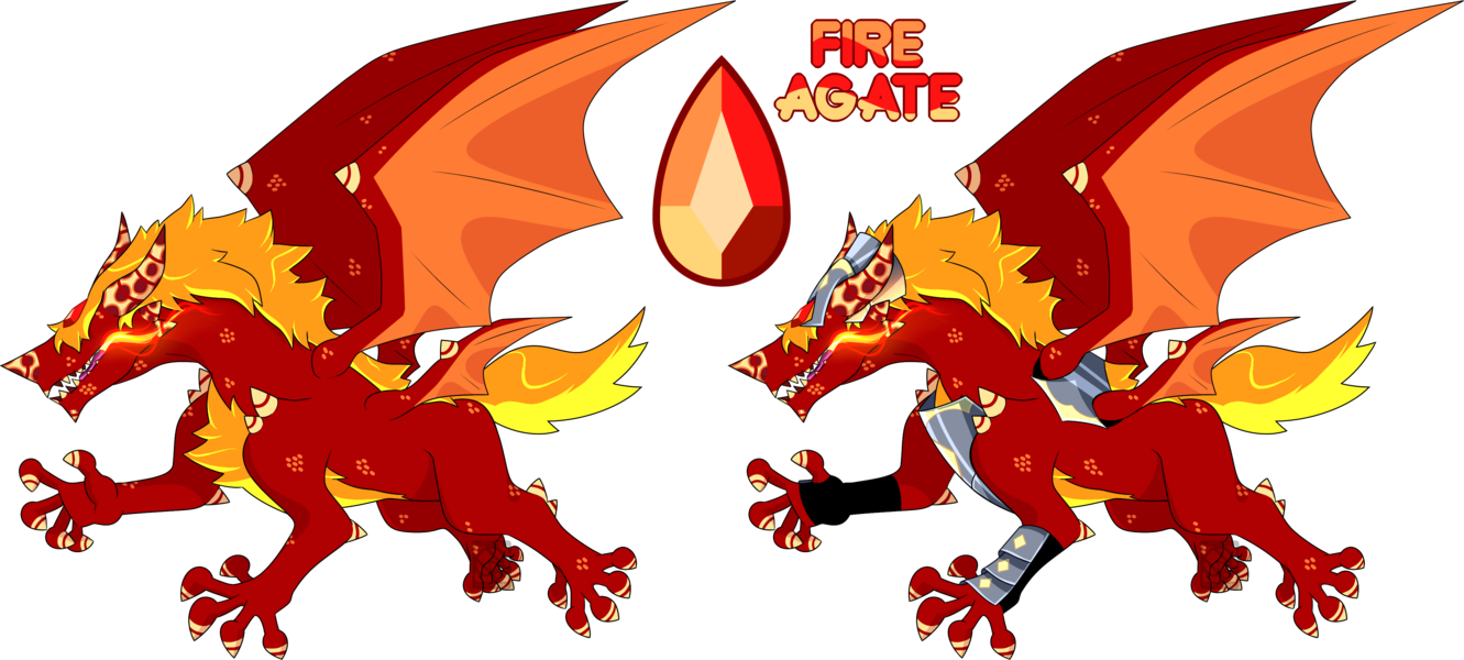 Specific Custom- Fire Agate By Xombiejunky - Cartoon (1331x600)