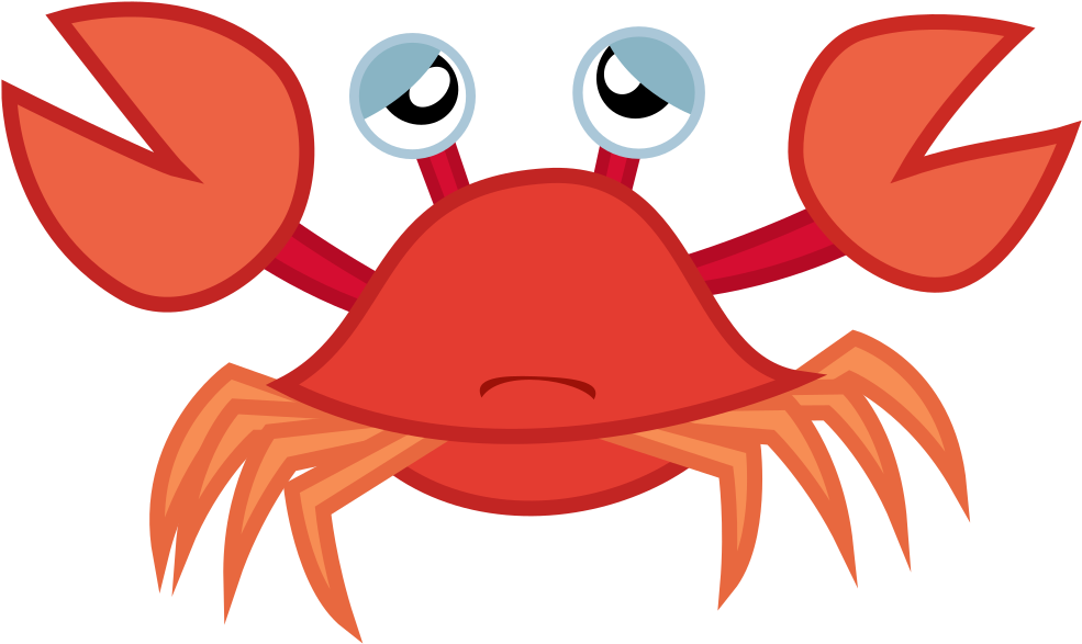 View Vs Download Ds - Sad Crab Vector (1000x600)