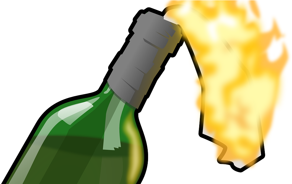 Polizei Ermittelt Nach Brandsatzwürfen In Der Helenenstraße - Molotov Cocktail Transparent Background (1186x623)