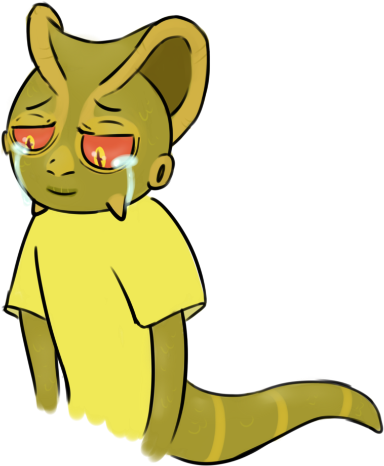Sad Little Lizard [v1] By Beingabeast - Sadness (816x979)