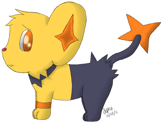 Sad Shiny Shinx By Hiryae - Cartoon (745x546)