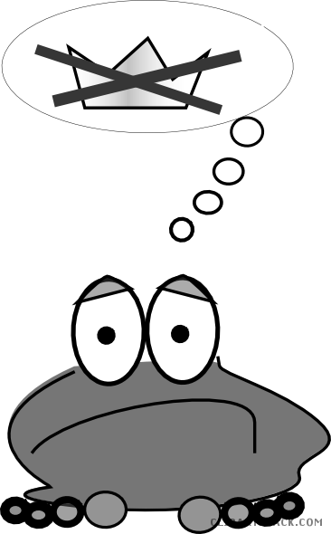 Sad Frog Animal Free Black White Clipart Images Clipartblack - Frosch Clipart (366x590)