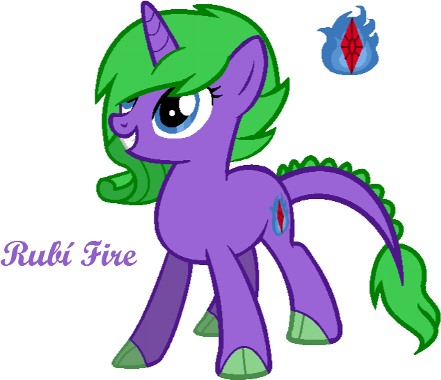 Rubi Fire By Martulove-chan - La Hija De Rarity (668x618)