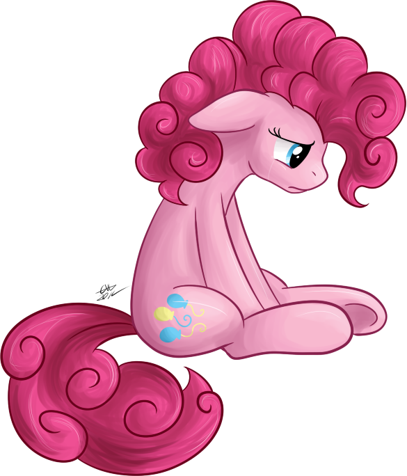 Sad Little Pony - Cartoon (585x684)