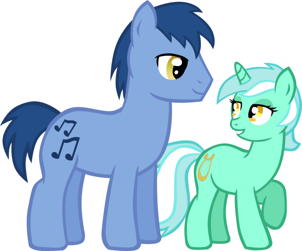 Lyra X Blues By Ludiculouspegasus - Mlp Noteworthy X Lyra (979x816)
