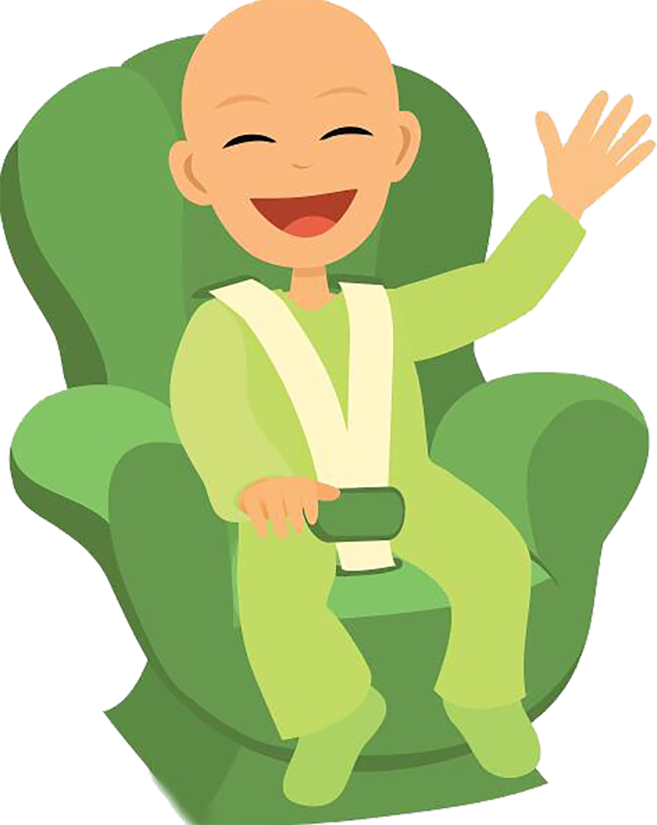 Drawing Child Safety Seat Illustration - Baby In A Car Seat (739x928)