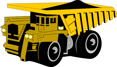 Dump Truck Clip Art Free - Articulated Dump Truck Clip Art (900x516)