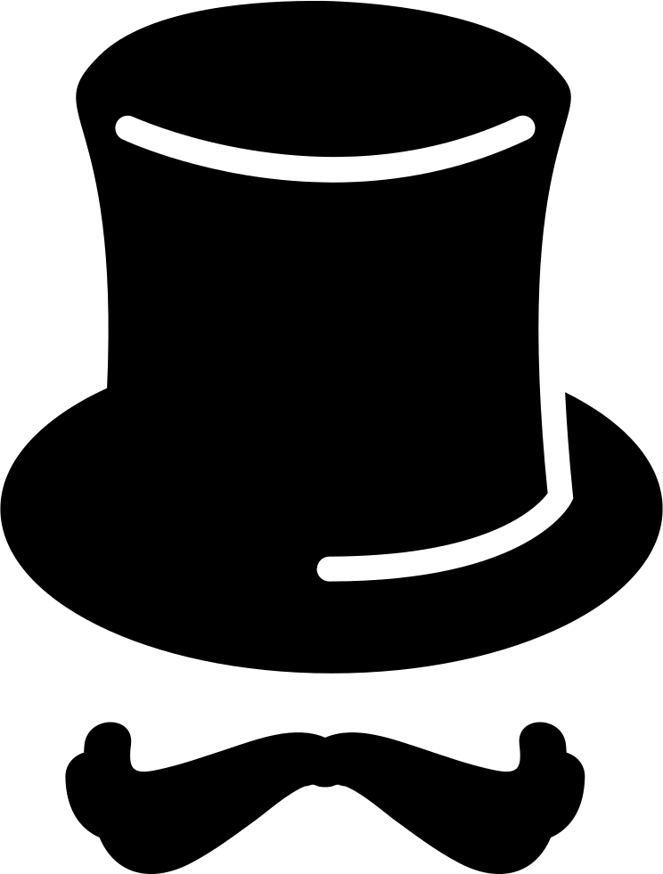 Top-hat With Moustache Comments - Top Hat Png (744x981)
