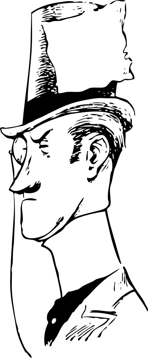 Top Hat With Label Clipart - Top Hat (512x1236)