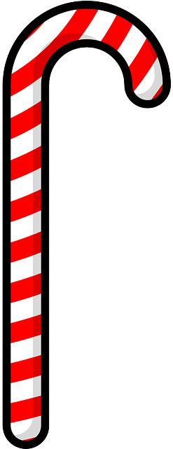 Red, Black, White, Cartoon, Candy, Canes, Cane - Red And White Stick (320x640)