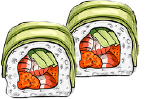 Obrácené Sushi Rolky - Royalty-free (511x338)