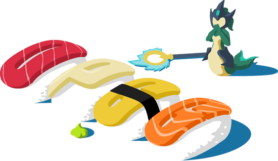 Png - League Of Legends Nami Sushi (550x318)