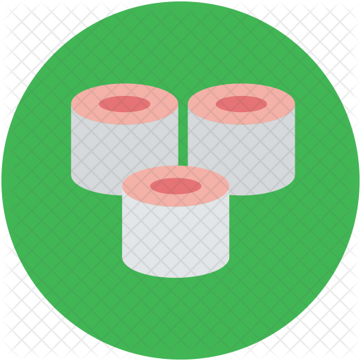 Sushi Icon - Black Circle (512x512)