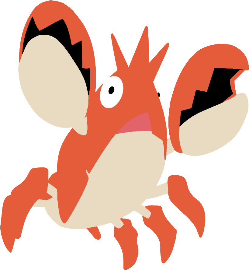 341 Corphish // Minimalistic Pokemon By Katacaz - Corphish Png (869x900)