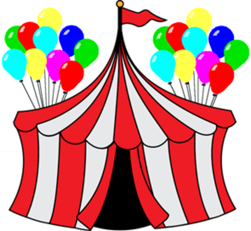 Pin Health Fair Clip Art - Carnival Tent Clipart (500x461)