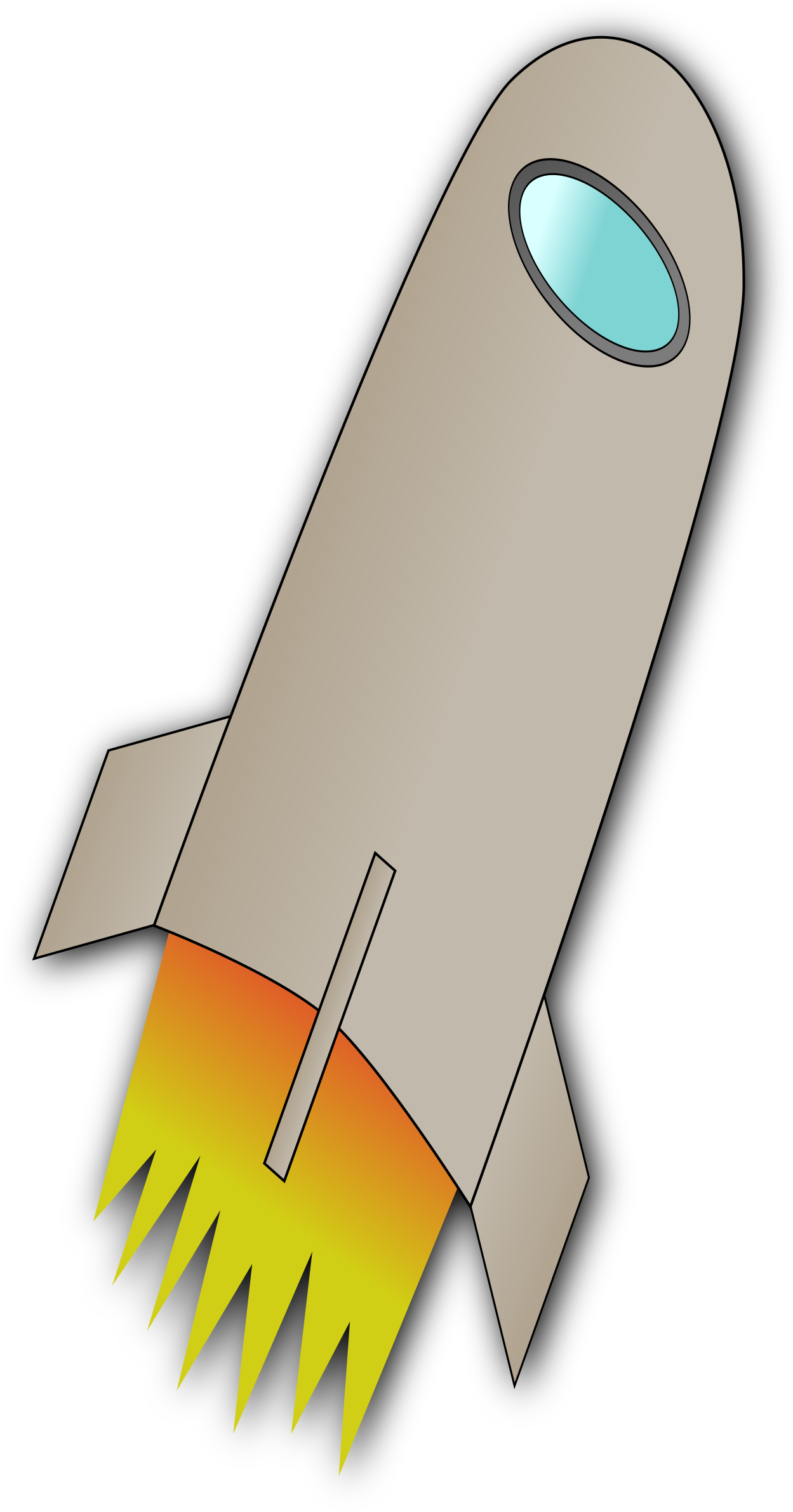 Space Rocket Whit Fire Clipart - ยาน อวกาศ แบ ล็ ค กราว น์ สี ดำ (1254x2400)