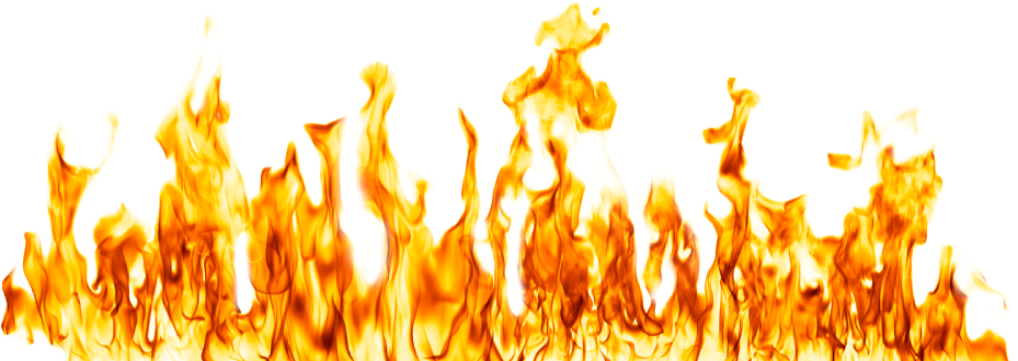 Fire Flames Png Transparent Images - Flames On White Background (980x334)