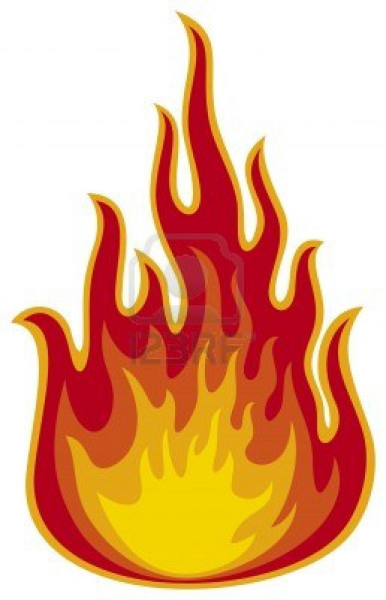 Fire Transparent - Cartoon Fire Flames (386x600)