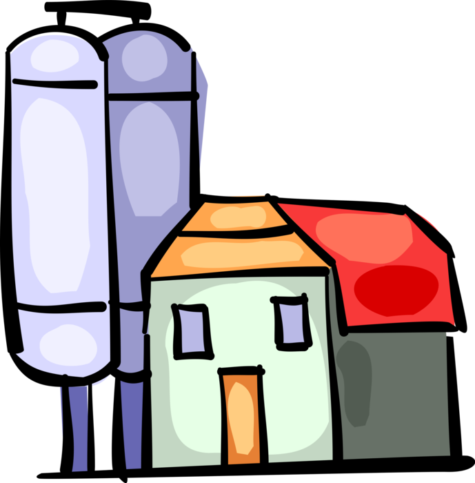 Vector Illustration Of Farming Operation Farm Barn - Vector Illustration Of Farming Operation Farm Barn (689x700)