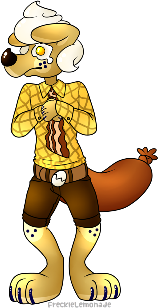 Pancake Breakfast Dog By Frecklelemonade - Cartoon (718x1113)