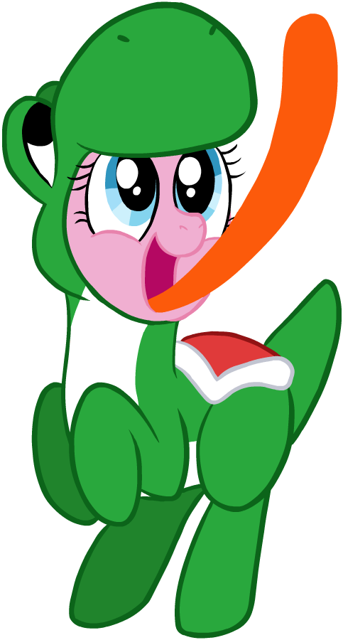 Collab Pinkie Pie Yoshi By G-blue16 - Yoshi My Little Pony (483x900)