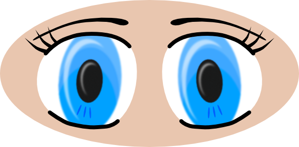 Clipart Of Eyes, Posting And Seeing - Eyes Cartoon (600x296)