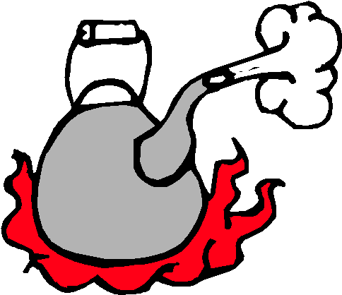 The Kettle Whistled For My Attention - Vector Graphics (490x418)