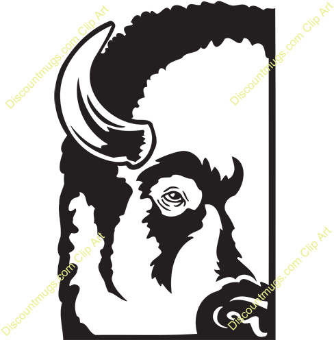 Clipart 14577 Buffalohead Mugs T Shirts Picture Mouse - Clip Art (500x500)