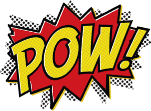 Onomatopoeia - Comic Book Pow Png (300x558)