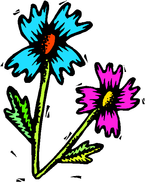 The Flowers Dance In The Breeze - Flowers 4: In Plastic Canvas [book] (490x615)