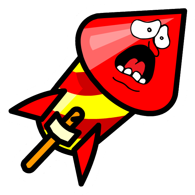 The Firework Screamed During His Last Seconds Of Life - Fire Work Rocket Png (664x656)