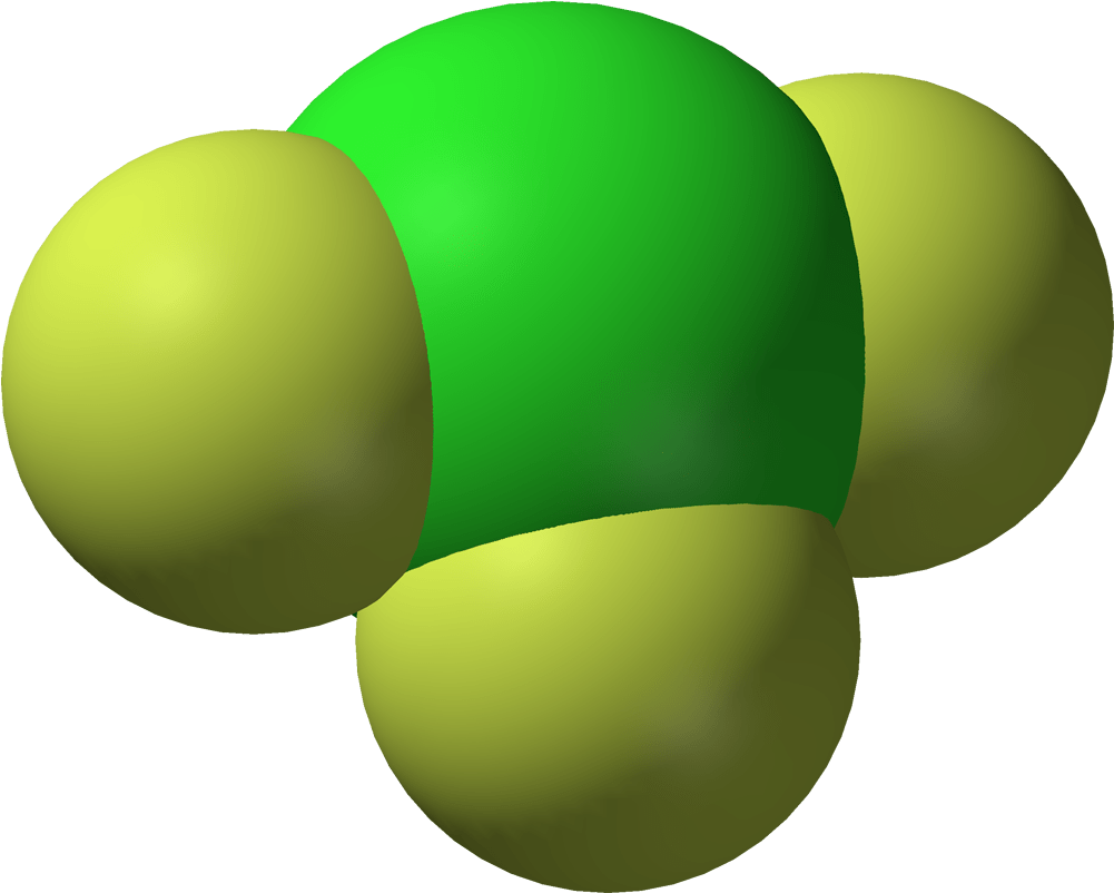 Molecula Del Fluoruro De Aluminio (1100x901)
