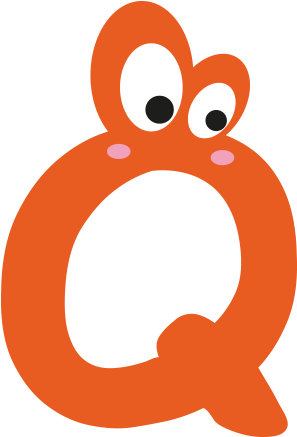 Q Wall Adhesive Letters For Kids Rooms - Letter Q With Eyes (700x700)