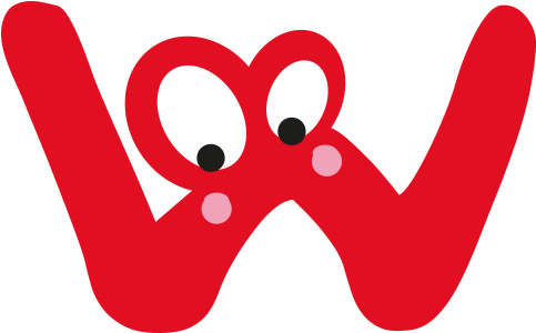 W Wall Adhesive Letters For Kids Rooms - Letter W With Eyes (700x700)