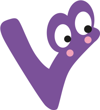 V Wall Adhesive Letters For Kids Rooms - Cartoon (700x700)