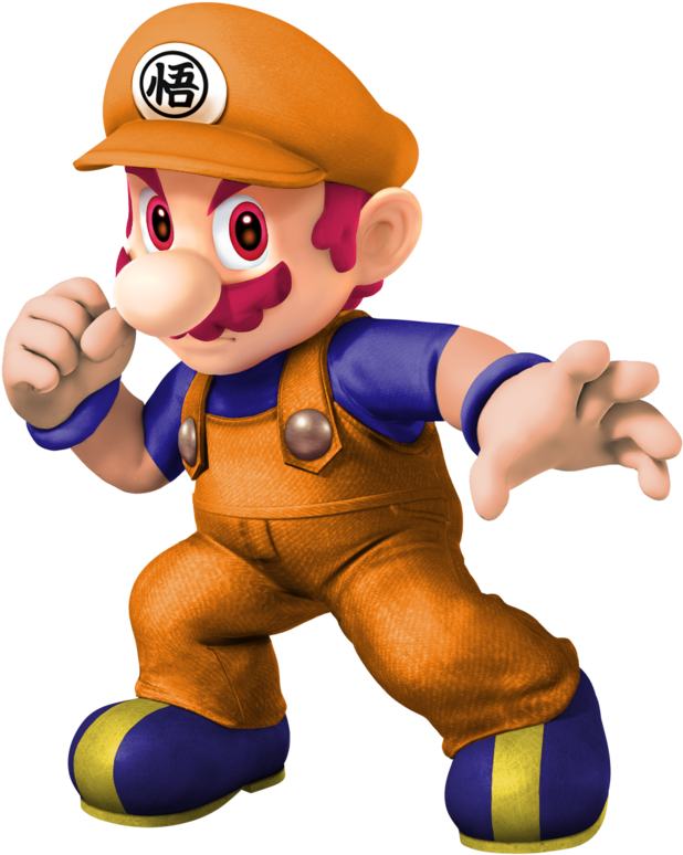 Goku Mario Edit By Braivety - Imagenes De Goku Con Mario (848x942)