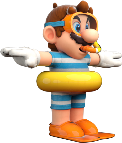 Download Zip Archive - Super Mario Odyssey Swimwear (750x650)