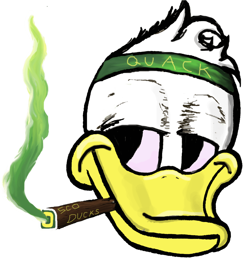 Two Of My Best Friends Go To The University Of Oregon - Illustration (1056x1057)