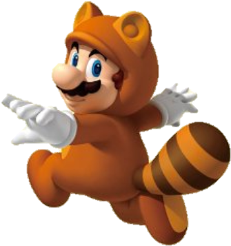 A Suite That Transforms Mario Into A Form Called Tanooki - Tanooki Mario Png (357x368)