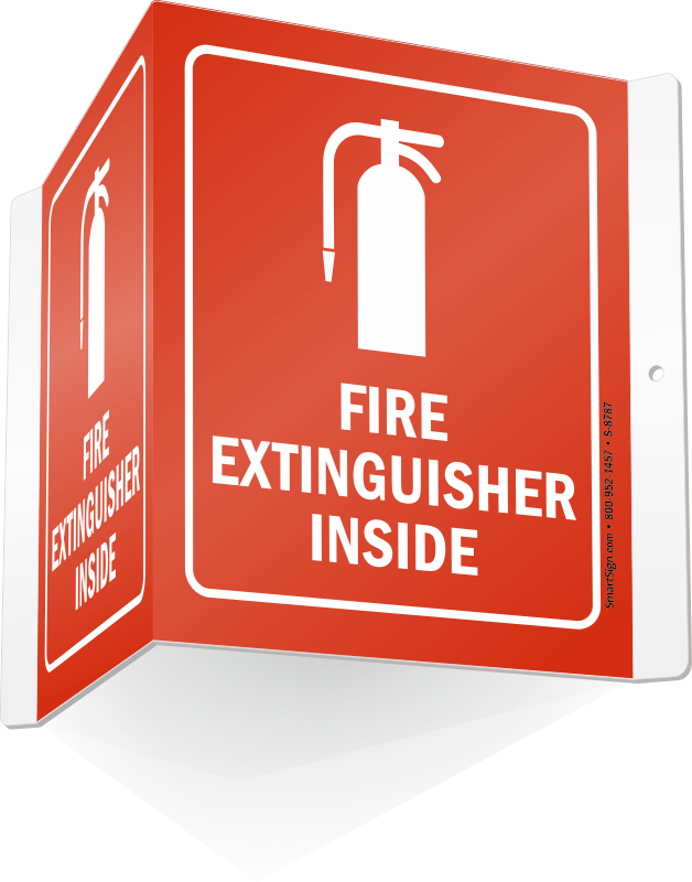 Zoom, Price, Buy - Fireextinguishersigns Fire Extinguisher Inside With (628x800)