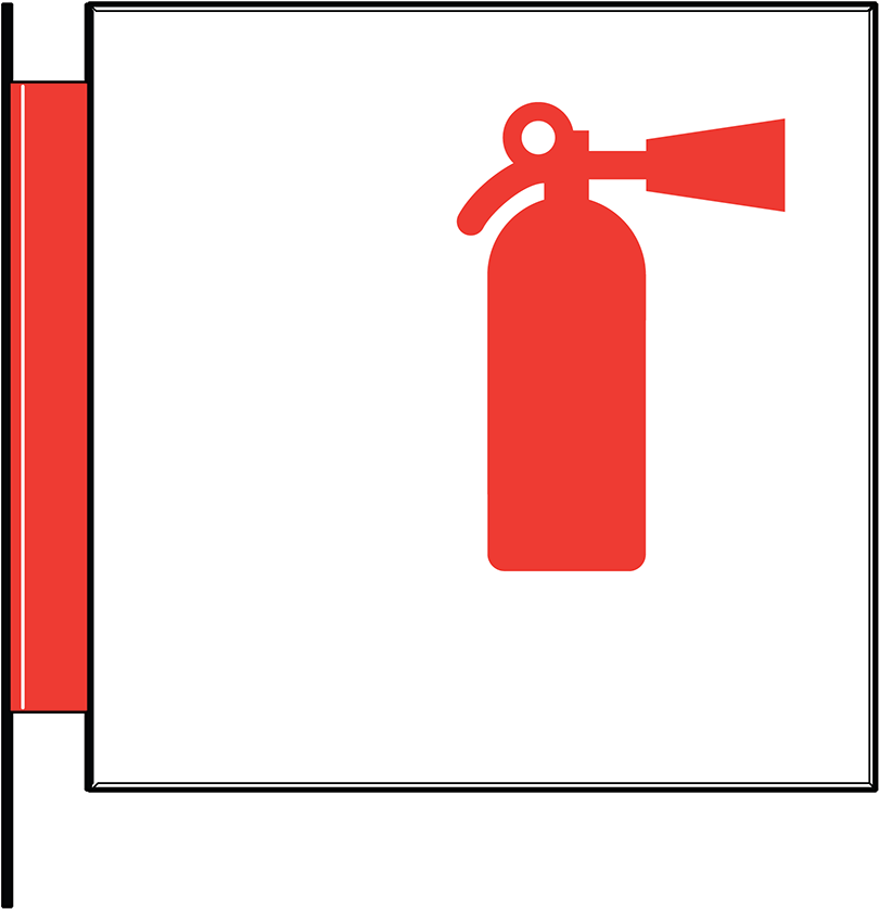 Fire Extinguisher Cabinet Id, Flag Mount - Fire Extinguisher Symbol (1296x1728)