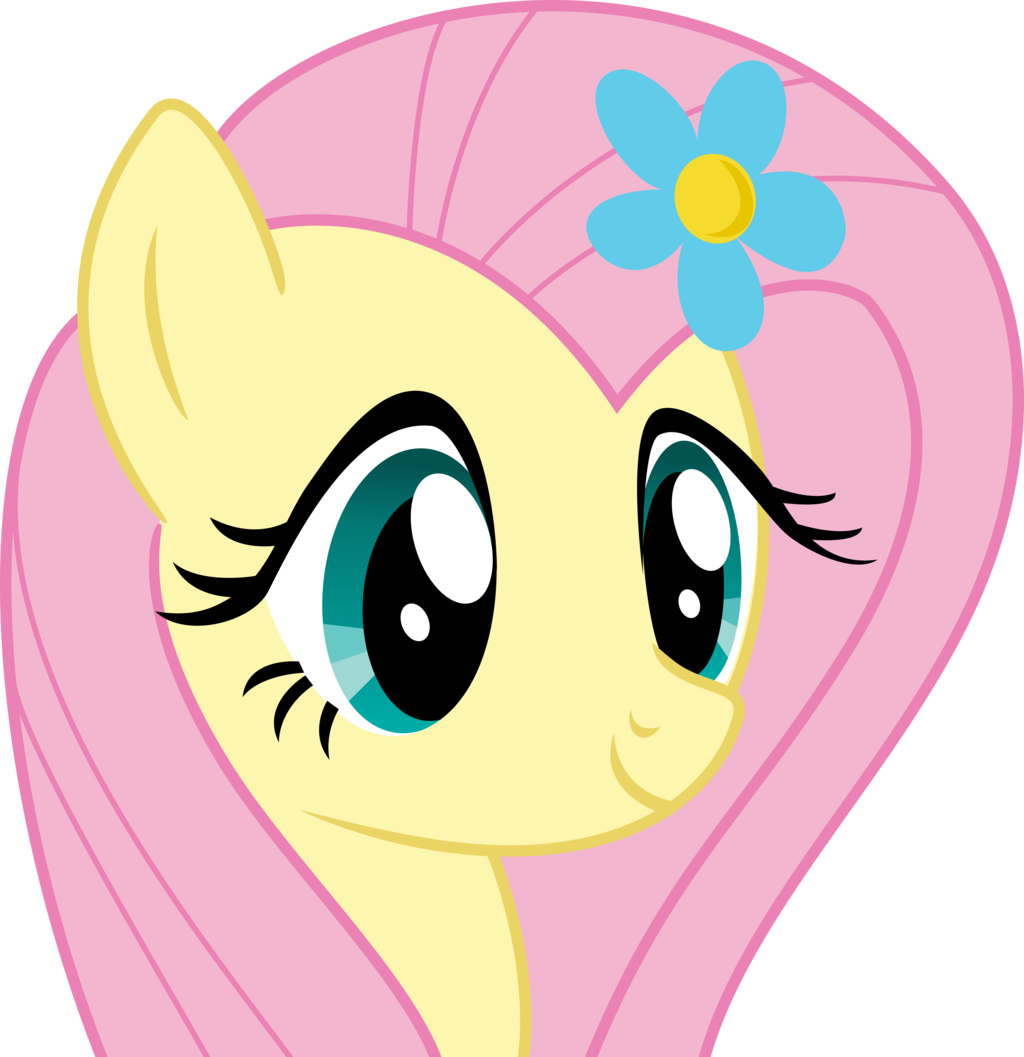 Fluttershy With Flower By Okaminekowiesel Fluttershy - Mlp Fluttershy Flower Hair (1024x1057)