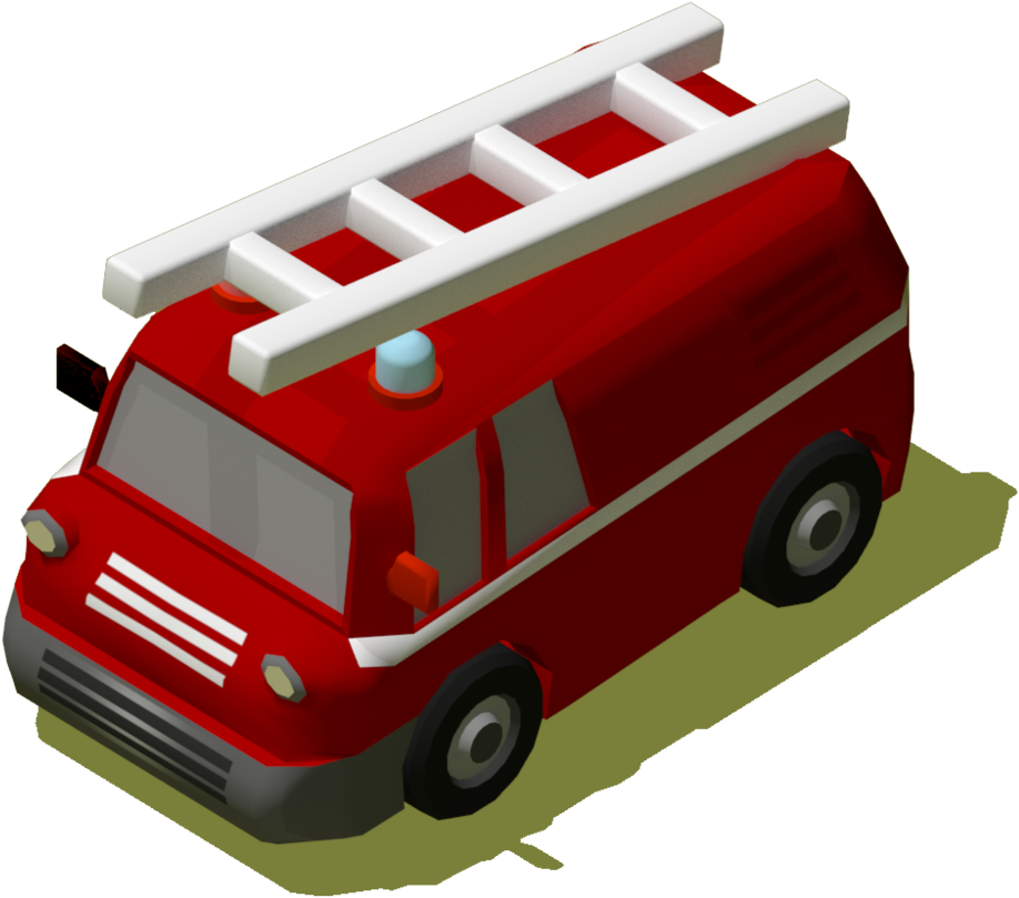 Firetruck 03 Transparent - Compact Van (1000x1000)
