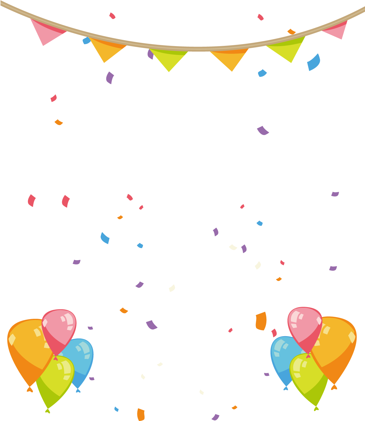 Hand Painted Birthday Party Decorations - Birthday (1291x1500)