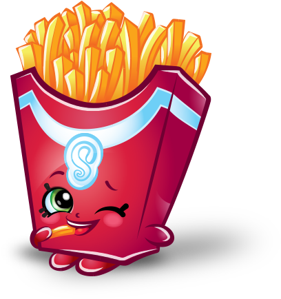 French Fries Hamburger Shopkins Ice Cream Banana Bread - Shopkins Hamburger (598x572)