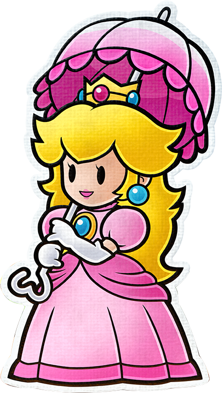 Paper Peach Color Splash - Paper Mario Color Splash Characters (449x796)
