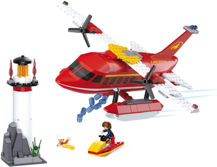Sluban Firefighting Aircraft M38-b0629 - Lego Small Firefighter Aircraft (500x343)