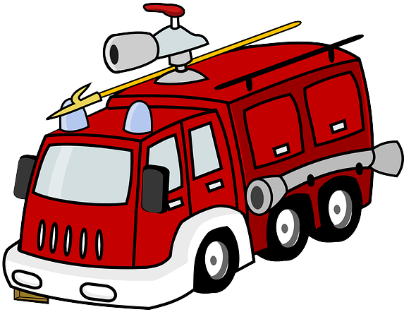 Fire Truck - Fire Station Clip Art (581x640)