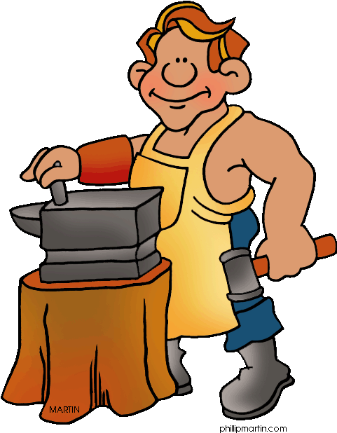 Old Anvil And Hammer Isolated Stock Photographs - Blacksmith Clip Art (527x648)